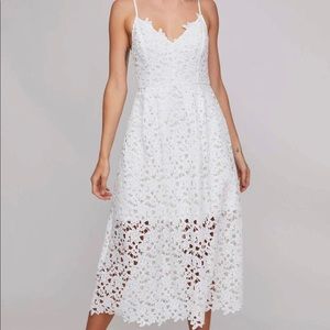 ASTR white lace dress
